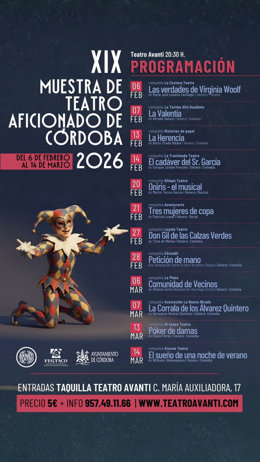 XIX Muestra de teatro aficionado de Córdoba - QURTUBA 2026