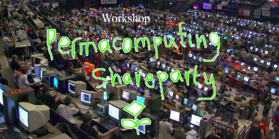Permacomputing shareparty: workshop servidor de ficheiros portátil