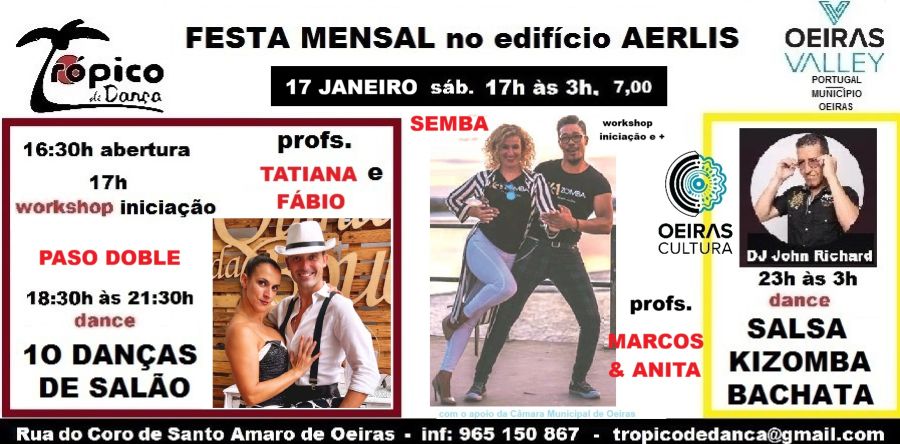 Festa mensal para dançar e aprender – JAN.