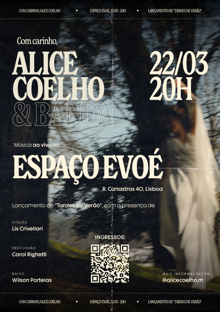 Com carinho, Alice Coelho & Banda | 22/03