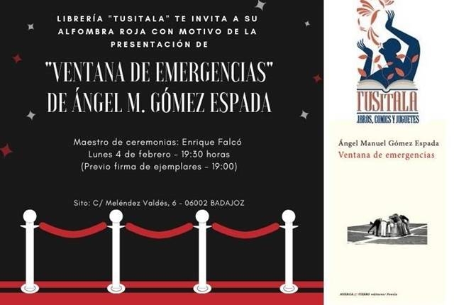 Presentación: 'Ventana de emergencias', de Ángel M. Gómez Espada || Librería Tusitala