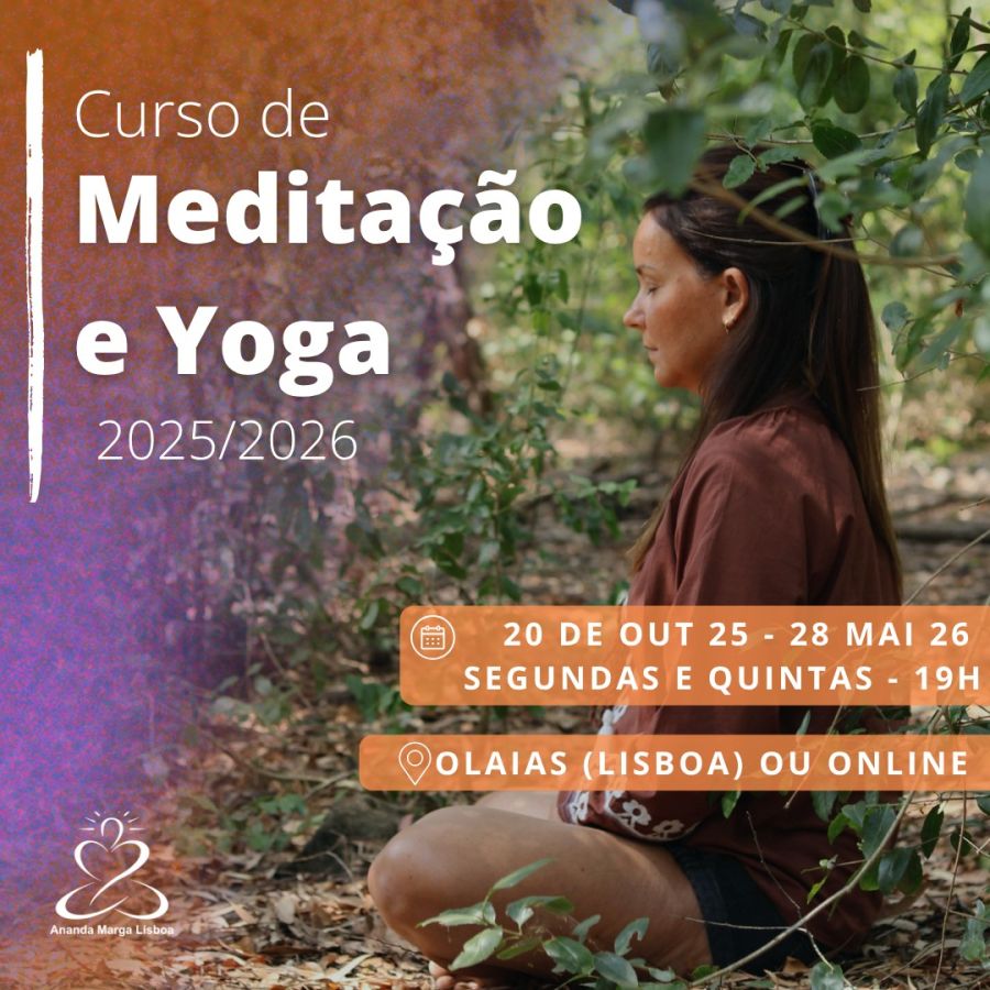Curso de Meditação e Yoga - Out 2025 a Mai 2026 (presencial ou online)