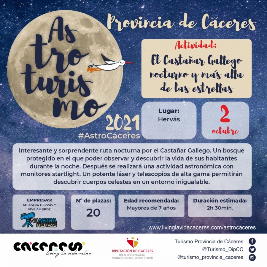 Astro Cáceres 2021 | El Castañar Gallego nocturno y más allá de las estrellas