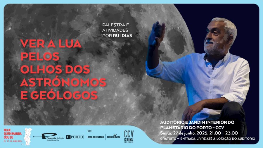 Ver a Lua pelos olhos dos astrónomos e geólogos – palestra e atividades por Rui Dias
