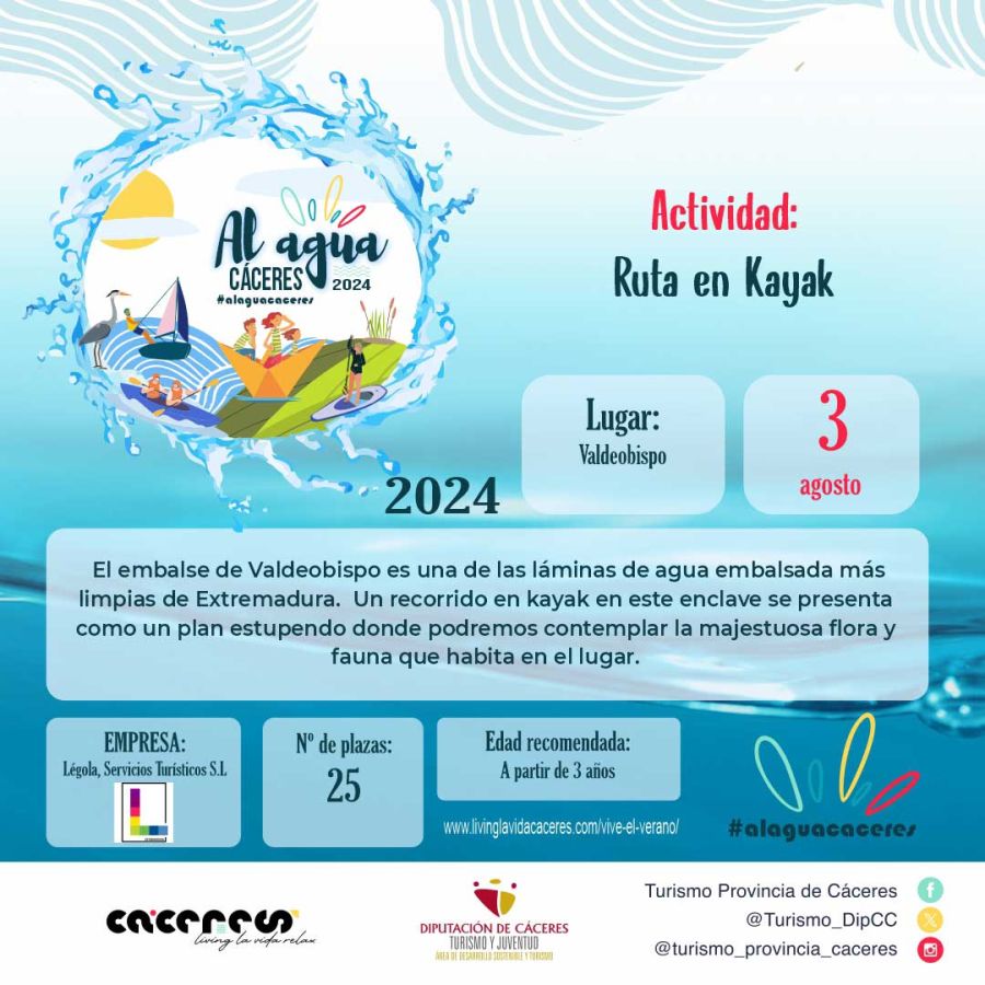 RUTA EN KAYAK | AL AGUA CÁCERES 2024