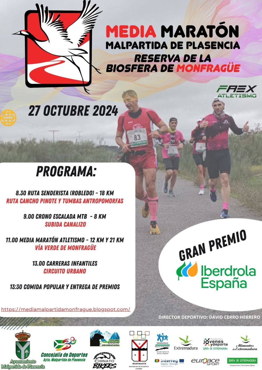 MEDIA MARATÓN MALPARTIDA DE PLASENCIA - RESERVA DE LA BIOSFERA DE MONFRAGÜE