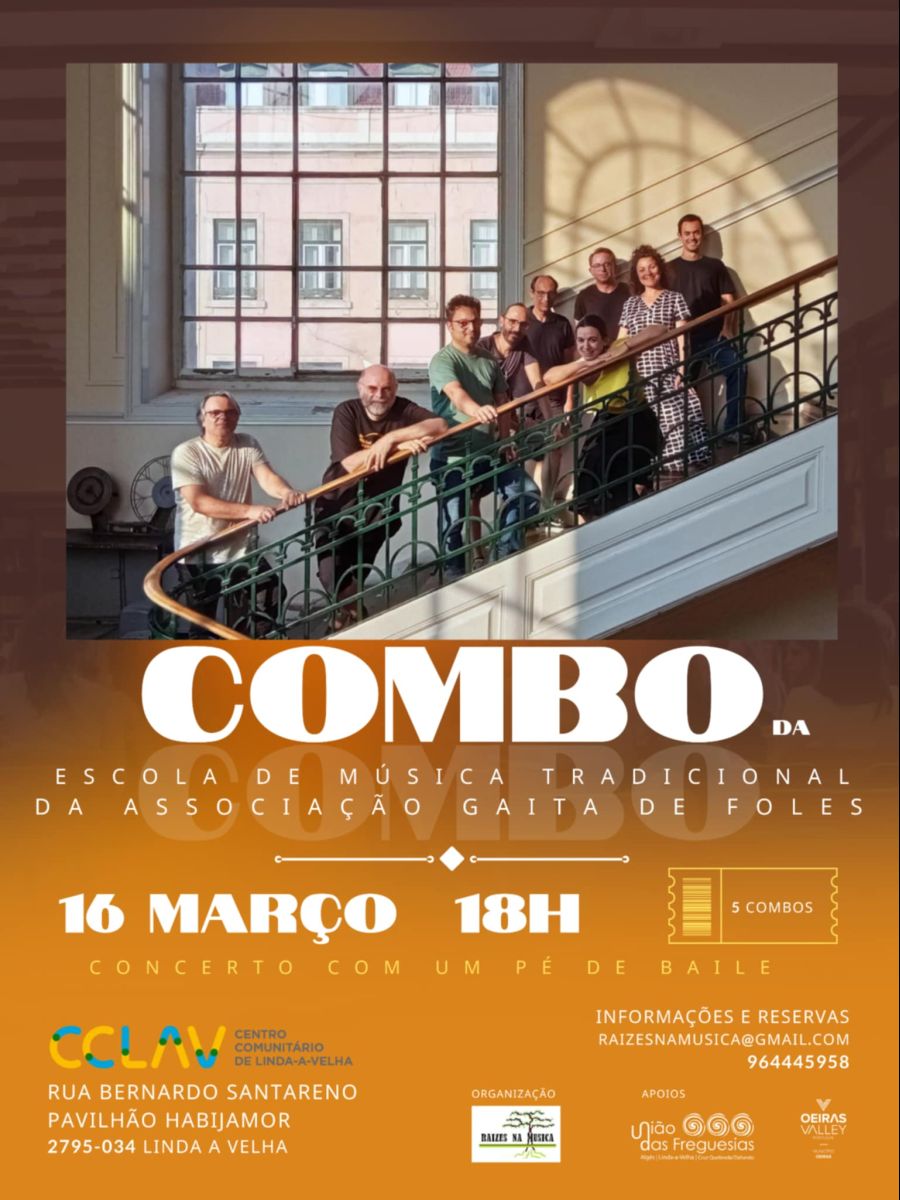 Oficina Percussões + Concerto COMBO da Escola de Música Tradicional da Associação Gaita de Foles 