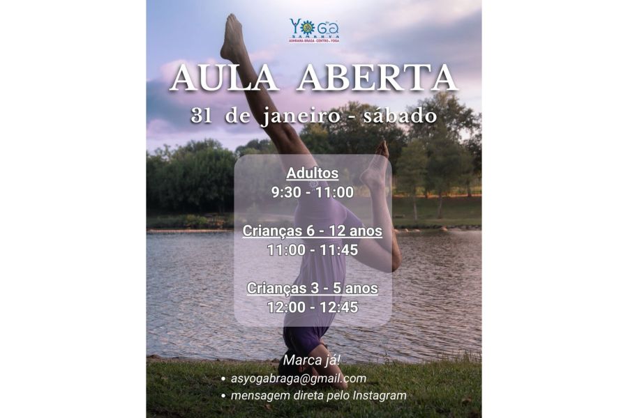 Yoga para adultos e crianças - Aula aberta