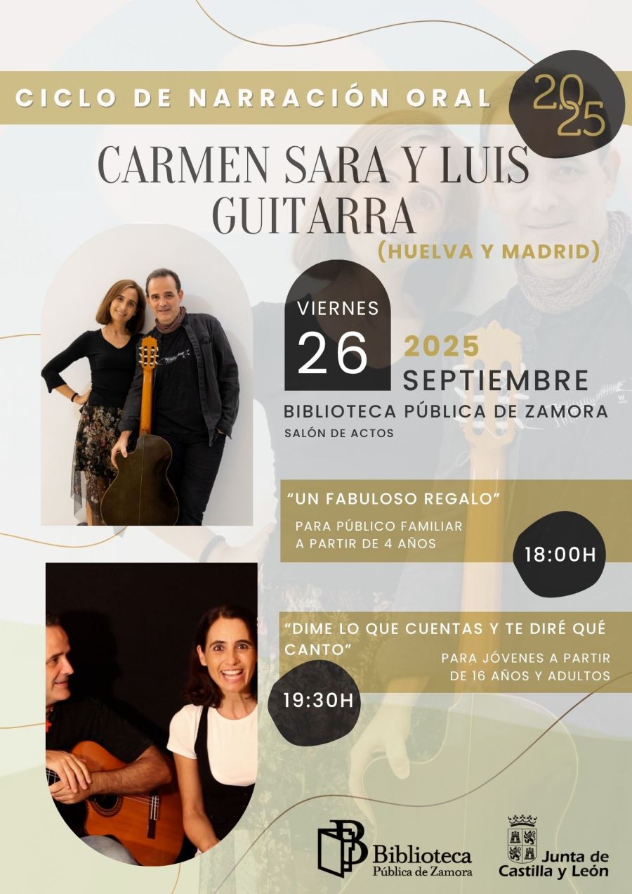 Ciclo de Narración Oral. Carmen Sara y Luis Guitarra | JUVENIL Y ADULTOS