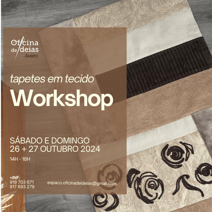 WORKSHOP tapetes em tecido