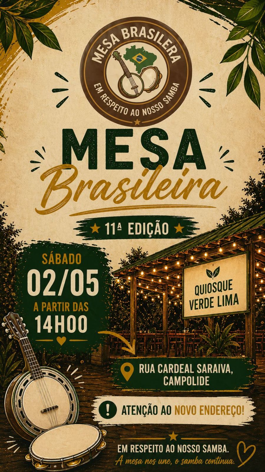 Mesa Brasileira Roda de Samba 