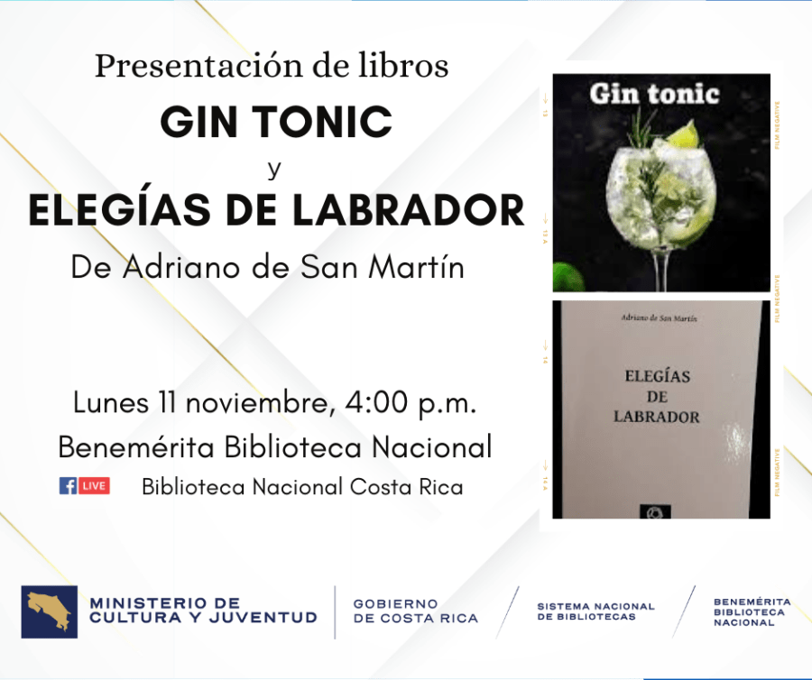 Presentación de libros. Gin Tonic y Elegías de Labrador, de Adriano de San Martín