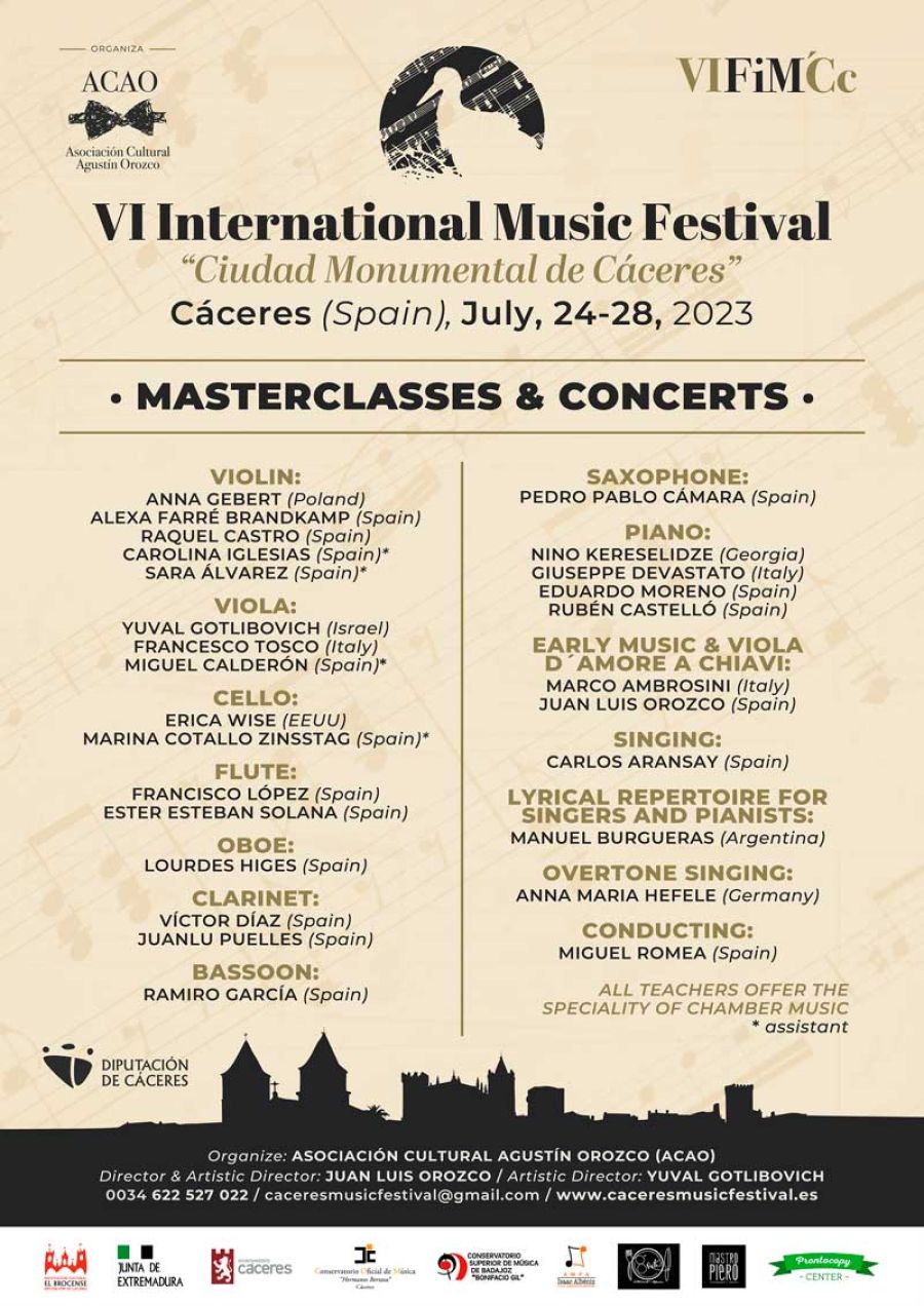 VI Festival Internacional de Música 'Ciudad Monumental de Cáceres' FIM'Cc 2023