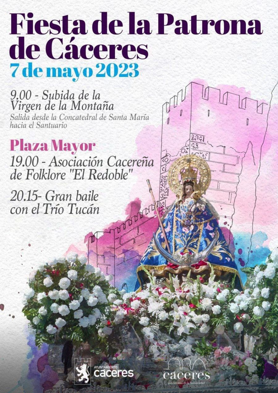 Fiesta de la Patrona de Cáceres 2023 | Subida de la Virgen de la Montaña