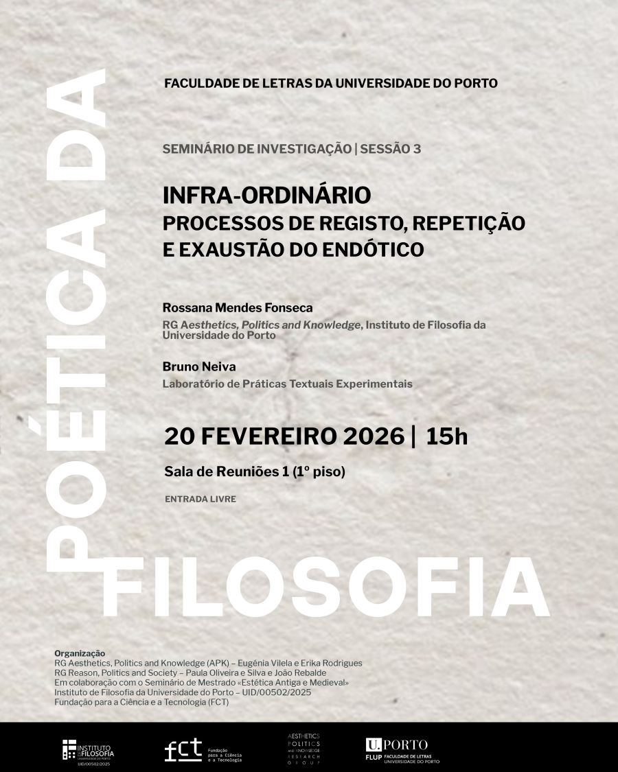 INFRA-ORDINÁRIO: PROCESSOS DE REGISTO, REPETIÇÃO E EXAUSTÃO DO ENDÓTICO