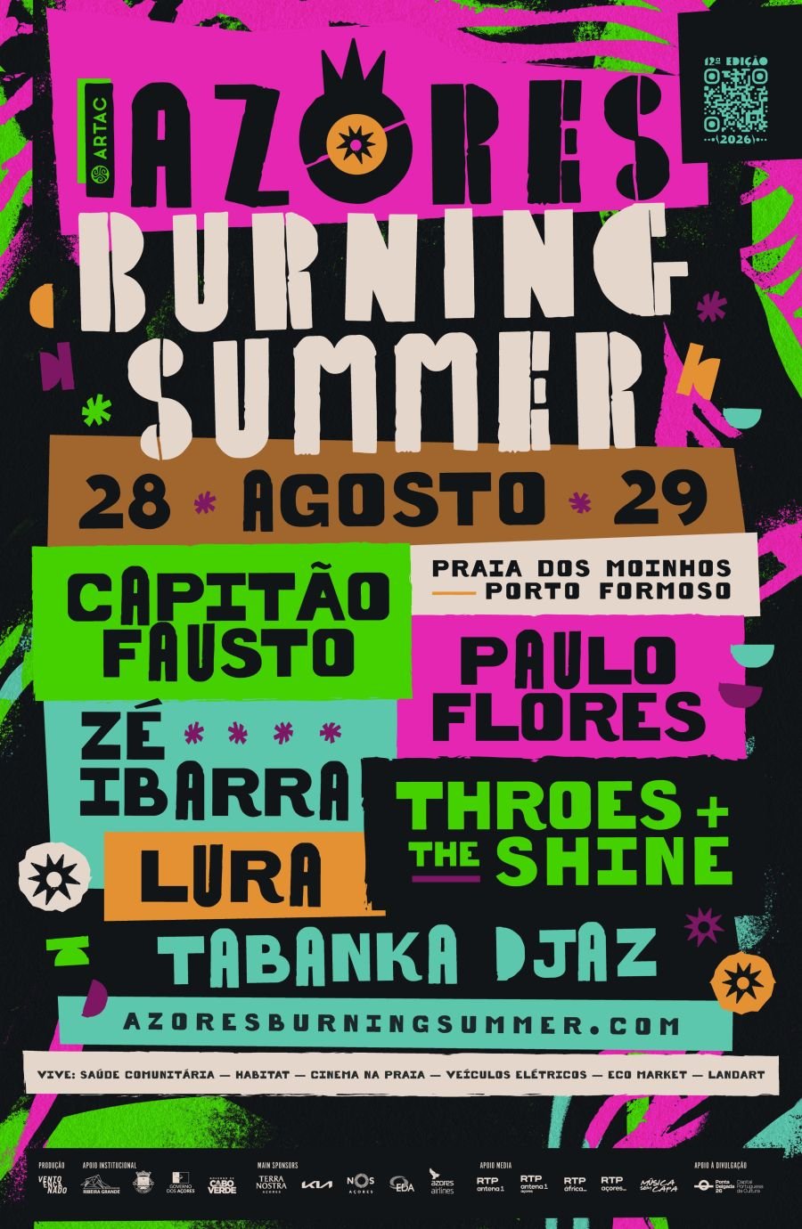 AZORES BURNING SUMMER REVELA CARTAZ PARA 2026 E REGRESSA AO PORTO FORMOSO NOS DIAS 28 E 29 DE AGOSTO