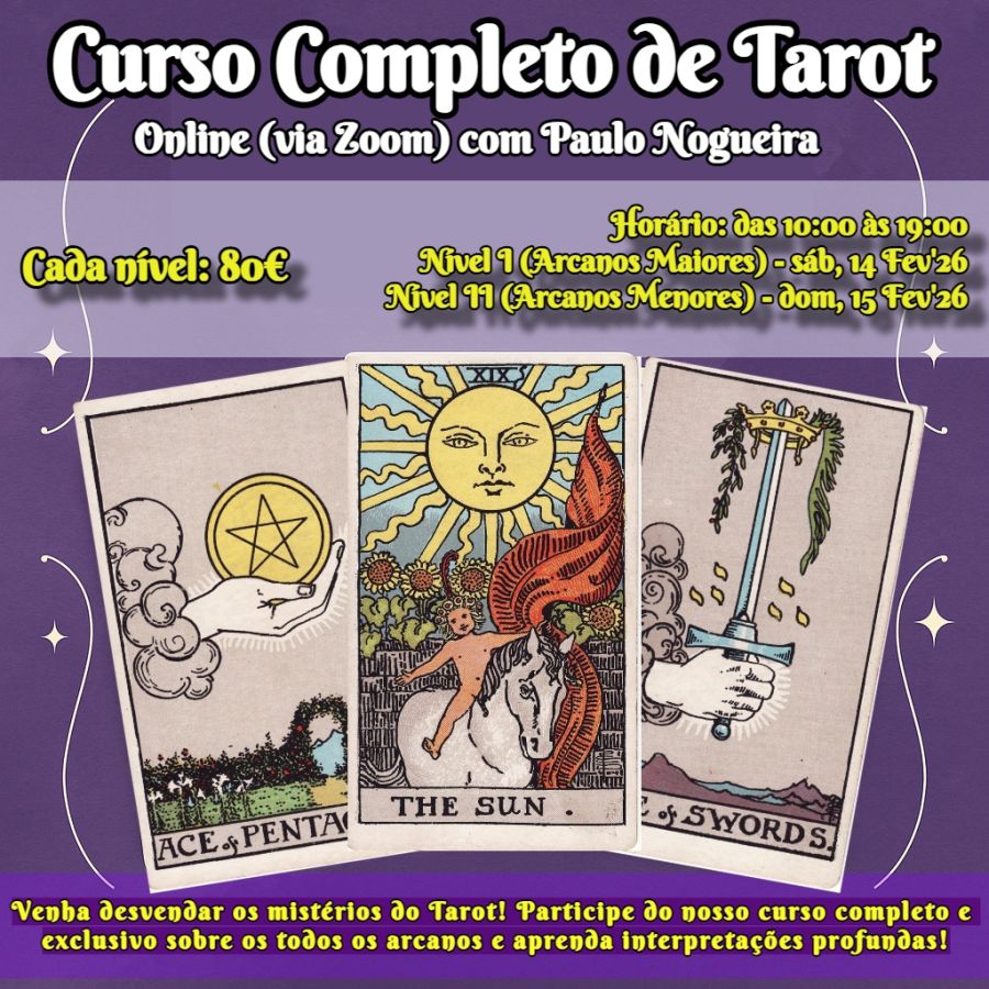 Curso Completo de Tarot Online com Paulo Nogueira em Fev'26