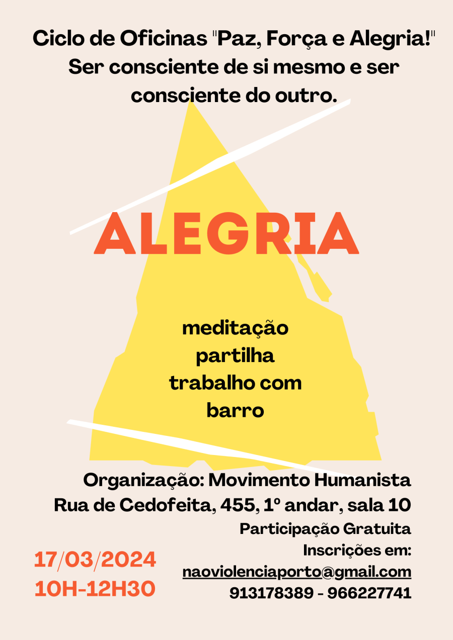 Ciclo de Oficinas Paz, Força e Alegria