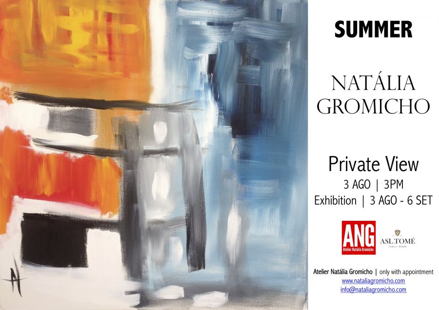 O Atelier Natália Gromicho apresenta a exposição de pintura “Summer”, com inauguração no dia 03 de Agosto pelas 15 horas.