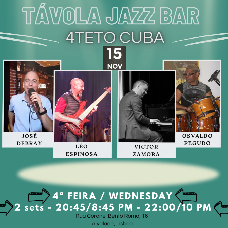 Concerto no Távola Jazz Bar - 4Teto Cuba