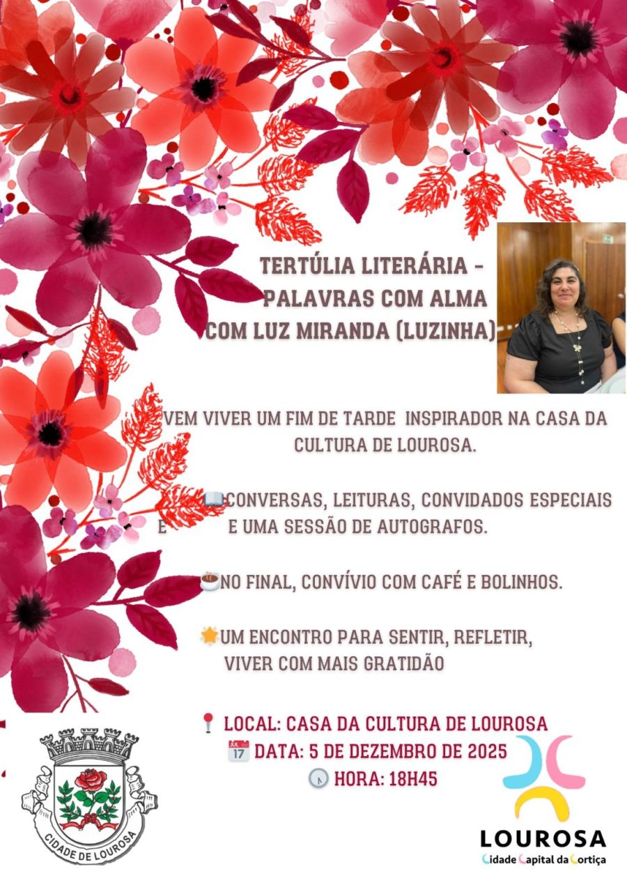 Tertúlia Literária – “Palavras com Alma”, de Luz Miranda (Luzinha)