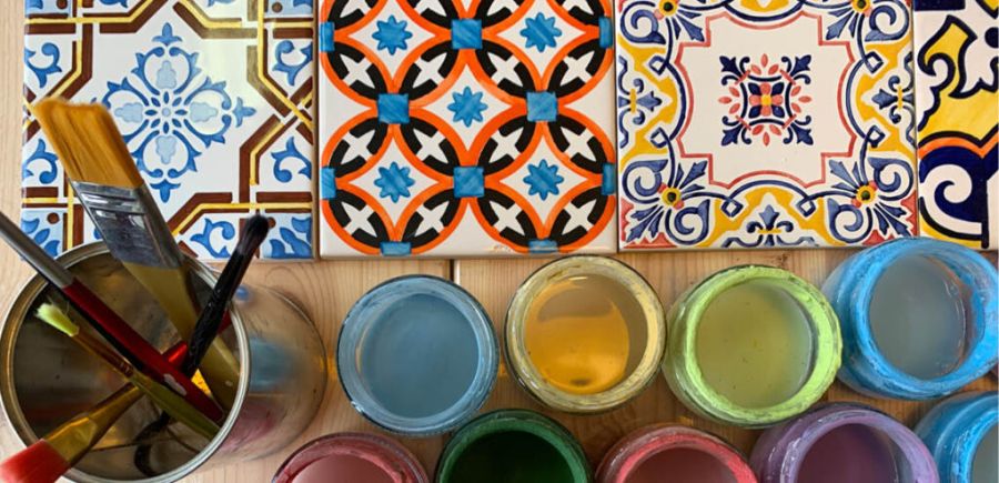 TILE PAINTING workshop - Create traditional Portuguese tiles with acrylic paints