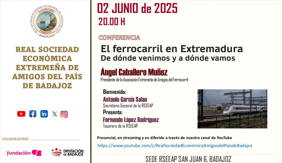 'El ferrocarril en Extremadura. De dónde venimos y a dónde vamos' por Ángel Caballero Muñoz