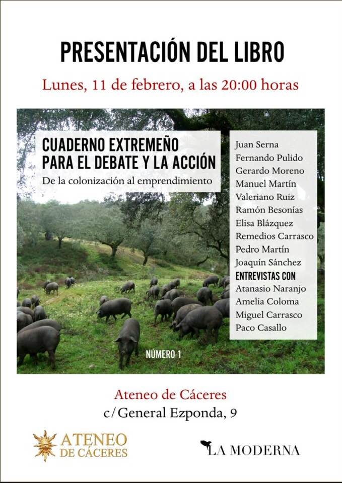 Presentación del libro CUADERNO EXTREMEÑO PARA EL DEBATE Y LA ACCIÓN