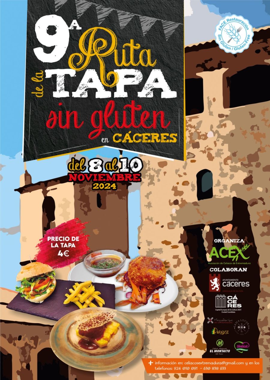 IX RUTA DE LA TAPA SIN GLUTEN EN CÁCERES