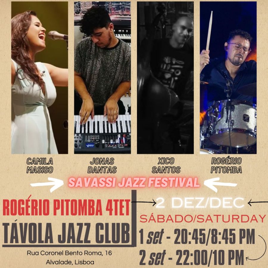 Concerto no Távola Jazz Club - Rogério Pitomba 4tet | 'Savassi Jazz Festival'