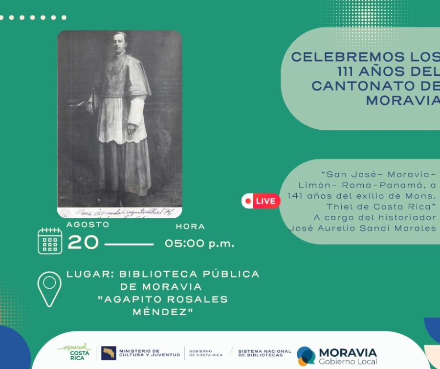 Conferencia 'San José-Moravia-Limón-Roma-Panamá' a 141 años del exilio de Monseñor Thiel de Costa Rica