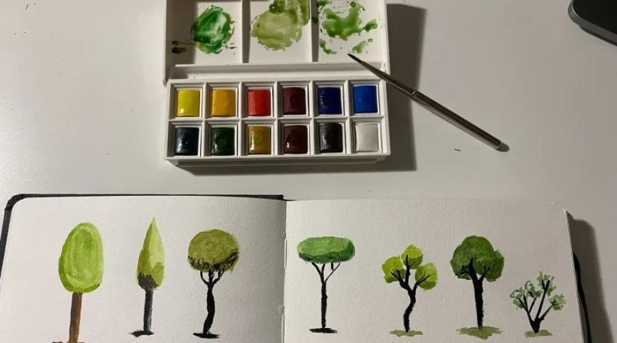 WATERCOLOR ART course LEVEL 1 - 6 sessions