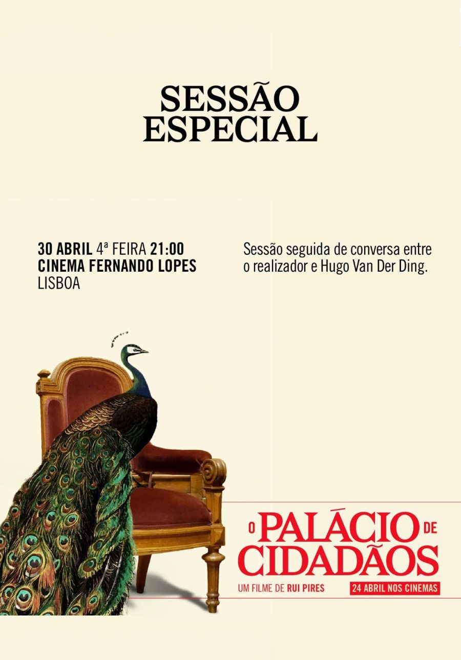 Sessão especial do filme O PALÁCIO DE CIDADÃOS no Cinema Fernando Lopes