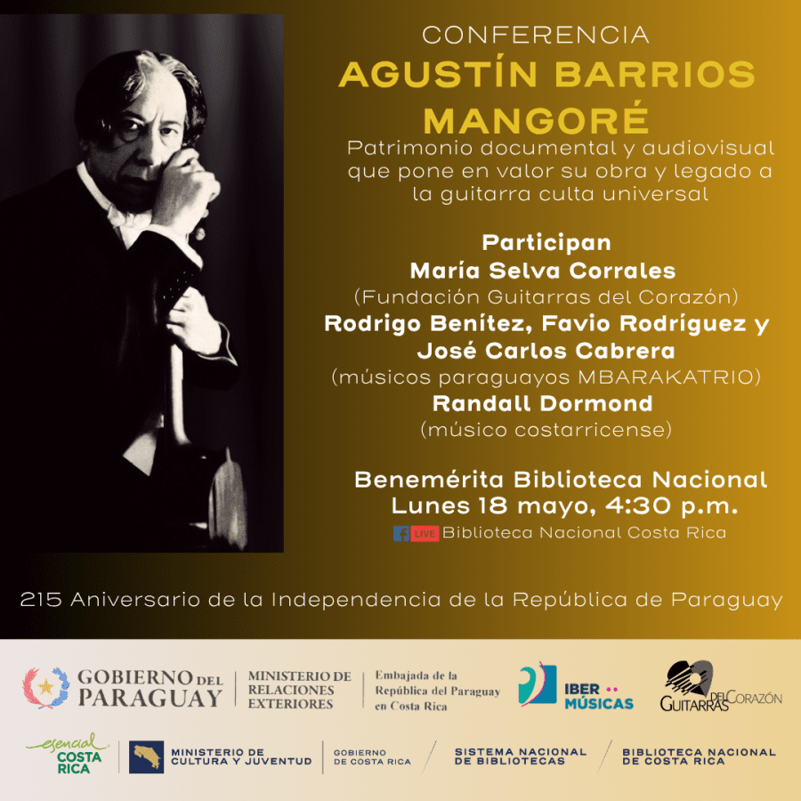 Conferencia 'Agustín Barrios Mangoré' y presentación musical