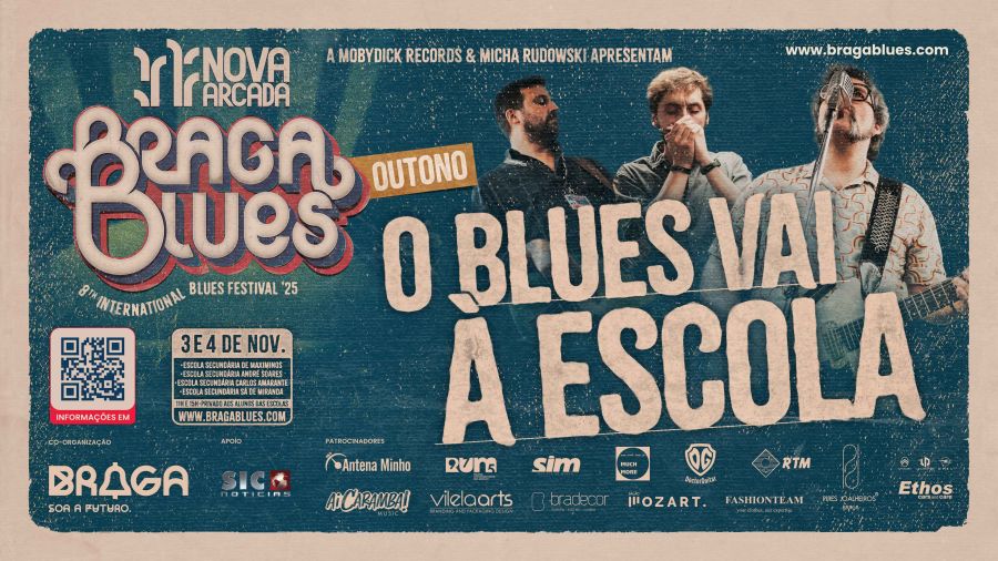 O Blues Vai à Escola - Festival Nova Arcada Braga blues 