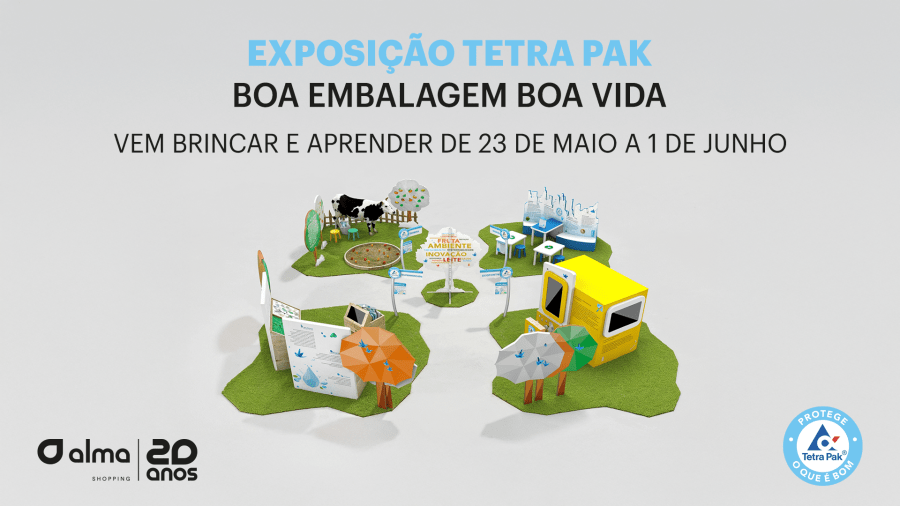 “Boa Embalagem, Boa Vida” | Alma Shopping e Tetra Pak promovem exposição educativa sobre reciclagem e sustentabilidade