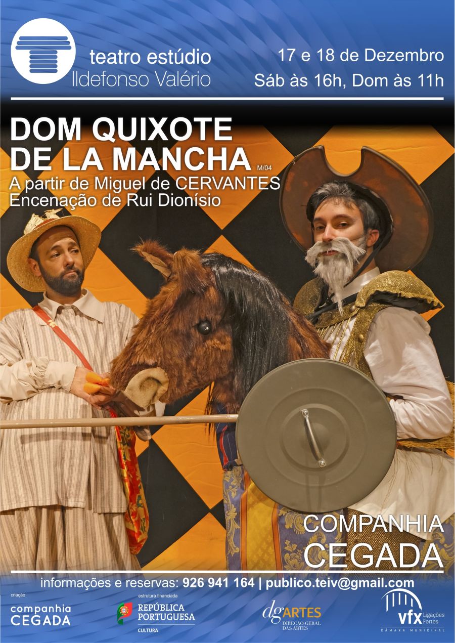 DOM QUIXOTE DE LA MANCHA, a partir de Miguel de Cervantes