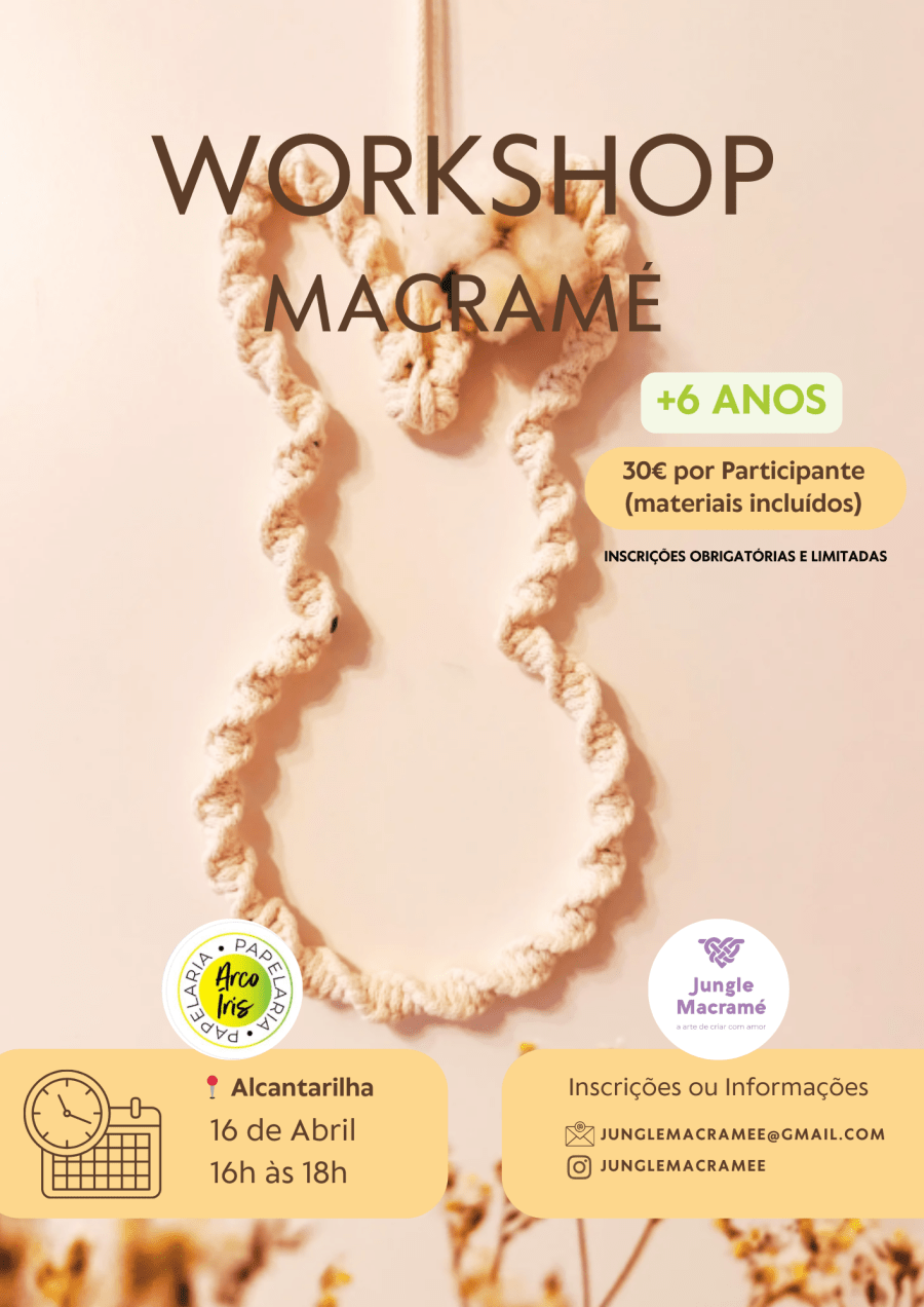 workshop macramé +6anos