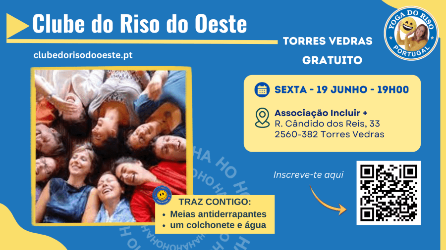 Sessão presencial de Yoga do Riso