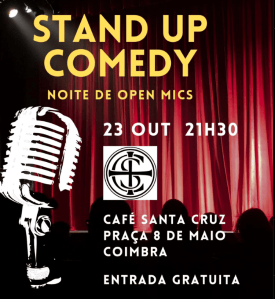 STANDUP COMEDY no Café Santa Cruz (noite de Open Mics)