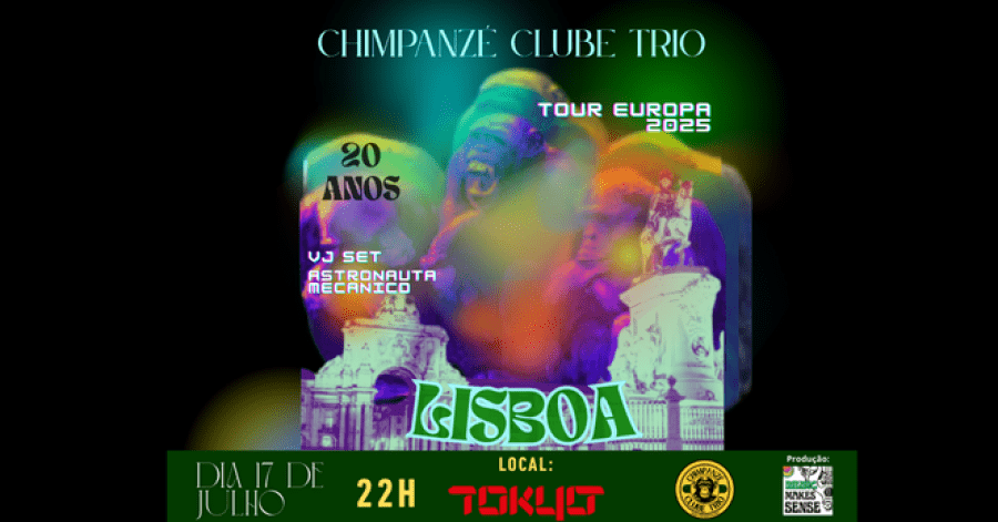 A banda paulistana CHIMPANZÉ CLUBE TRIO traz seu rock instrumental à Lisboa em único concerto