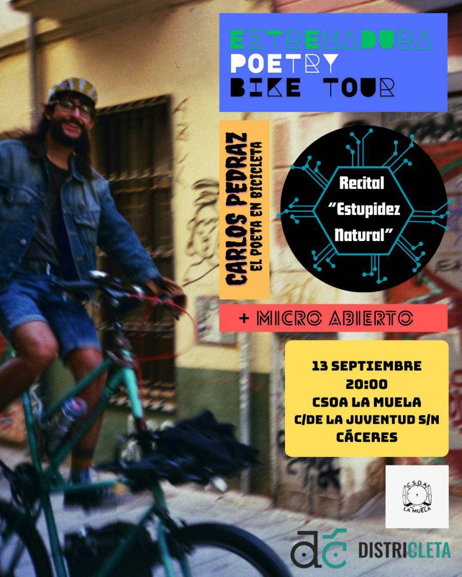 Recital 'Estupidez Natural' - Extremadura Poetry Bike Tour