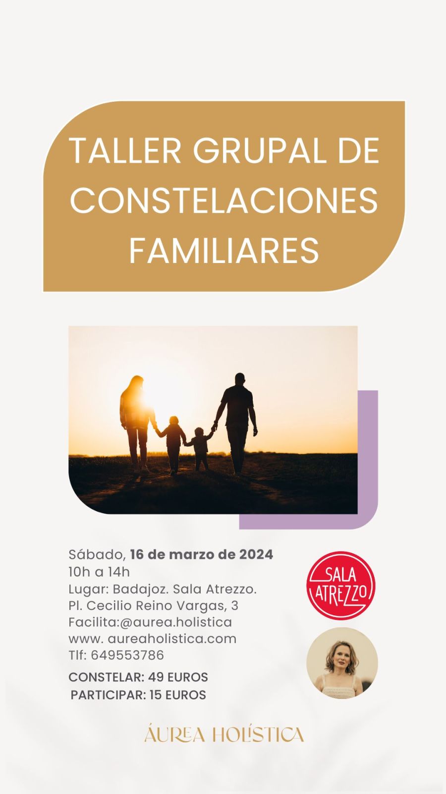 TALLER DE CONSTELACIONES FAMILIARES EN BADAJOZ | 16 DE MARZO DE 2024