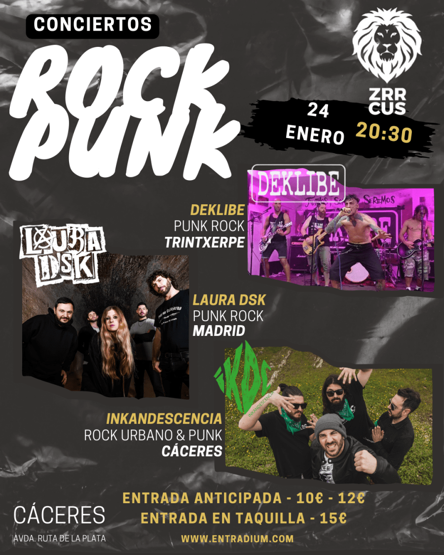 INKANDESCENCIA + LAURA DSK + DEKLIBE en Cáceres