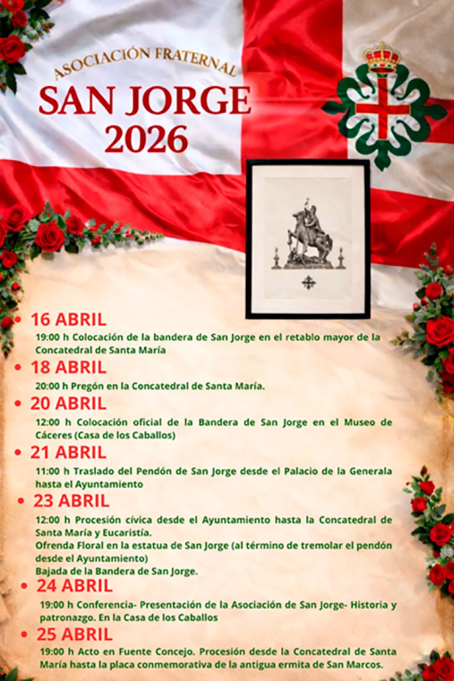 Eventos San Jorge Cáceres 2026