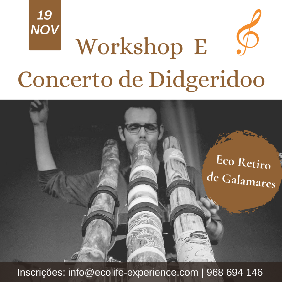 Workshop e Concerto de Didgeridoo, com celebração de Magusto