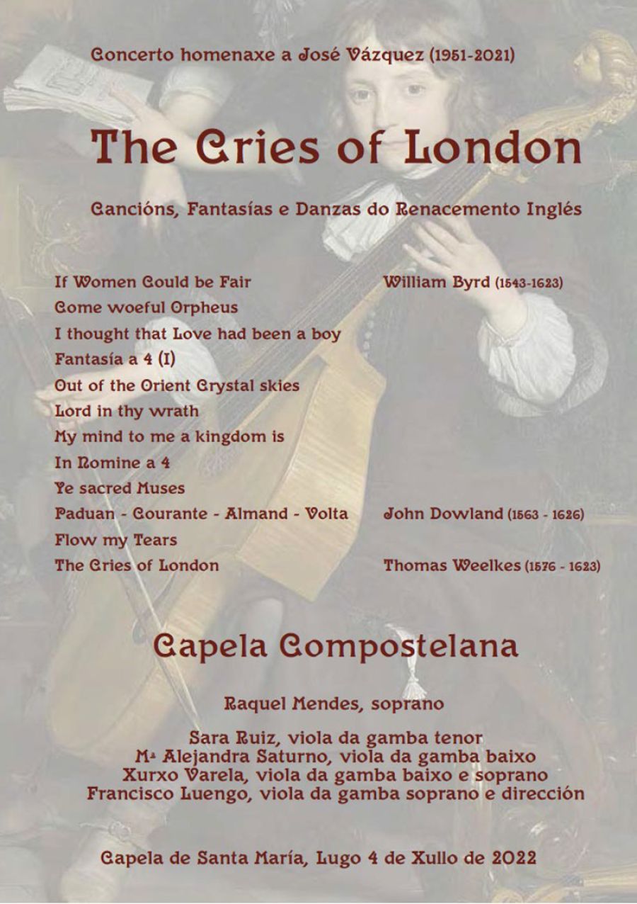 The Cries of London | Concerto homenaxe a José Vázquez (1951-2021)
