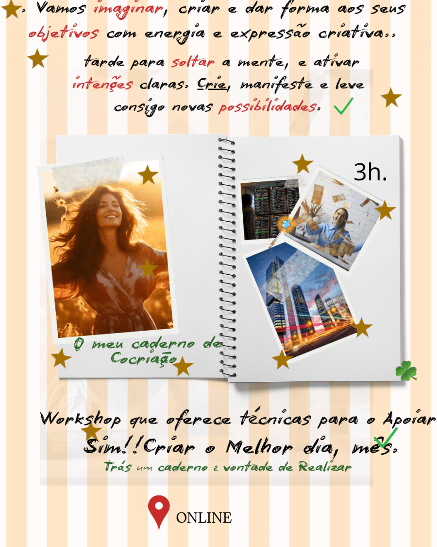 O meu caderno de criação.
