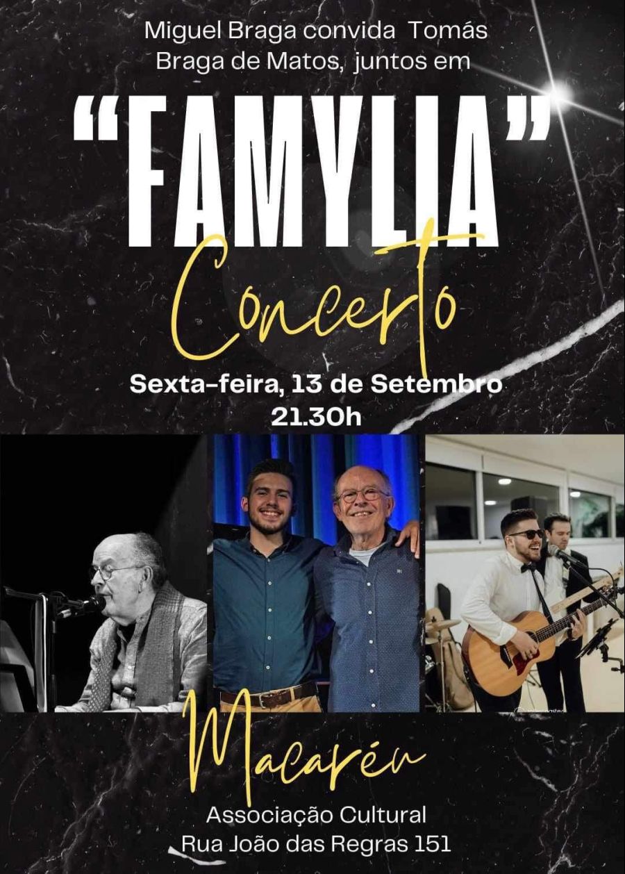 Famylia , concerto com Miguel Braga e Tomás Braga de Matos