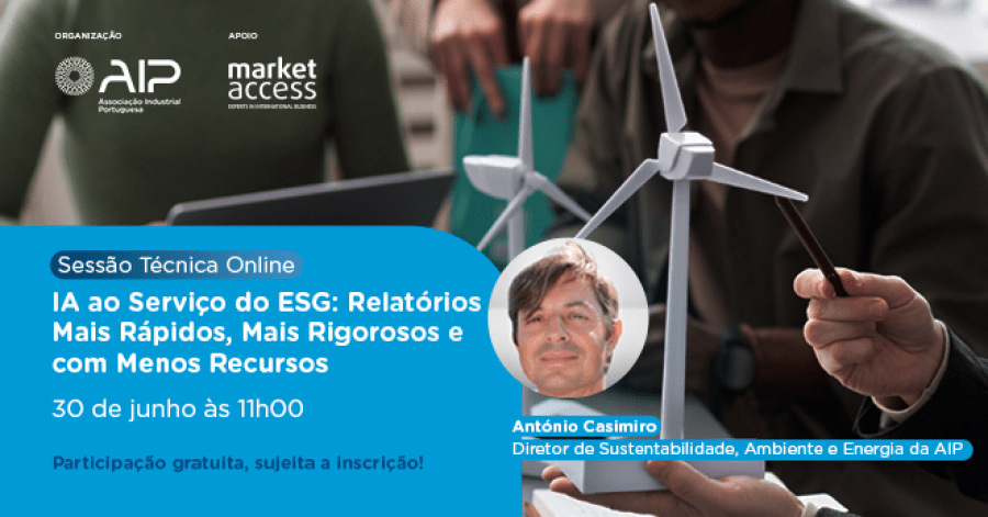 Sessão Técnica online 'IA ao Serviço do ESG: Relatórios Mais Rápidos, Mais Rigorosos e com Menos Recursos'